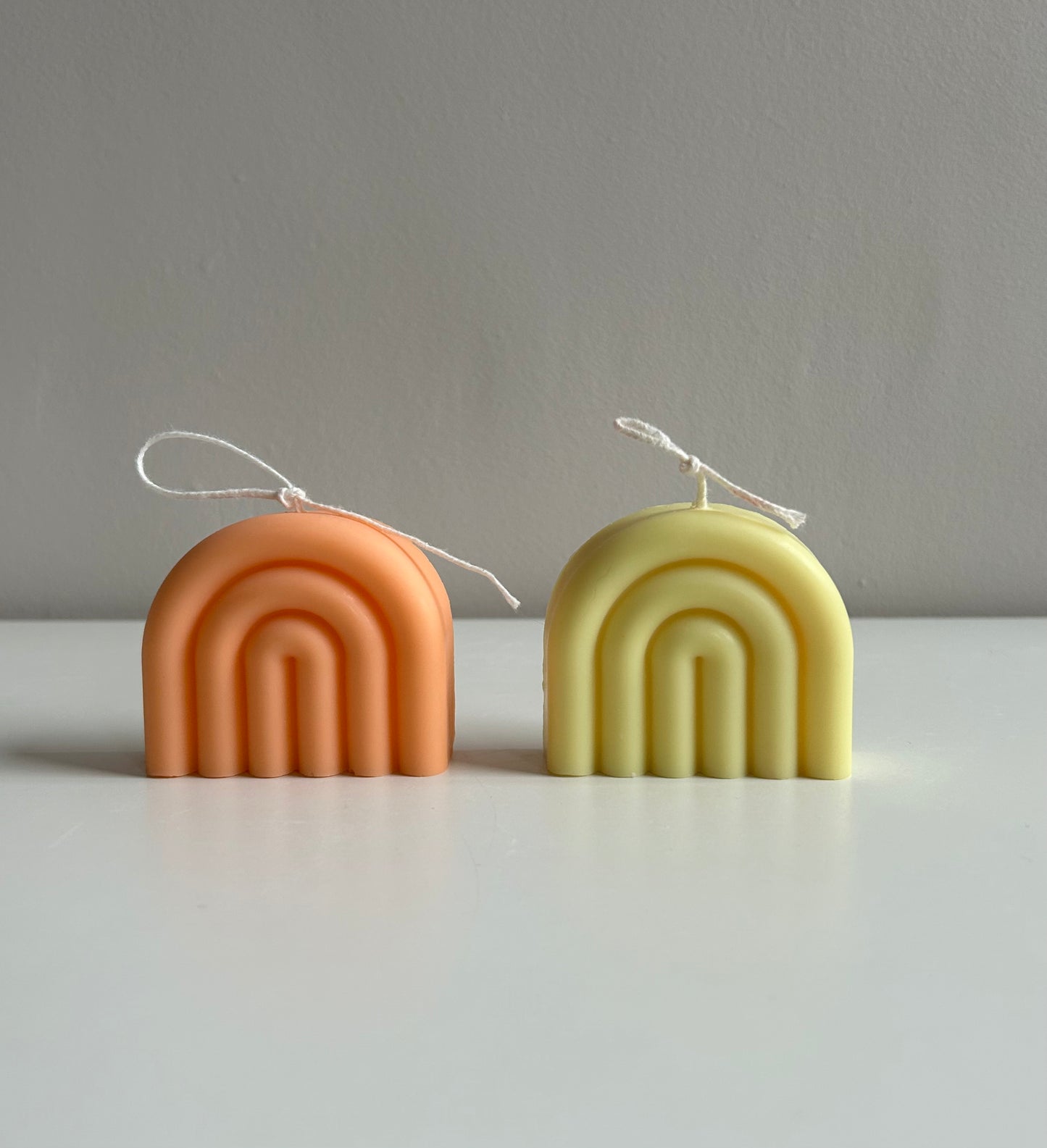 Rainbow candles