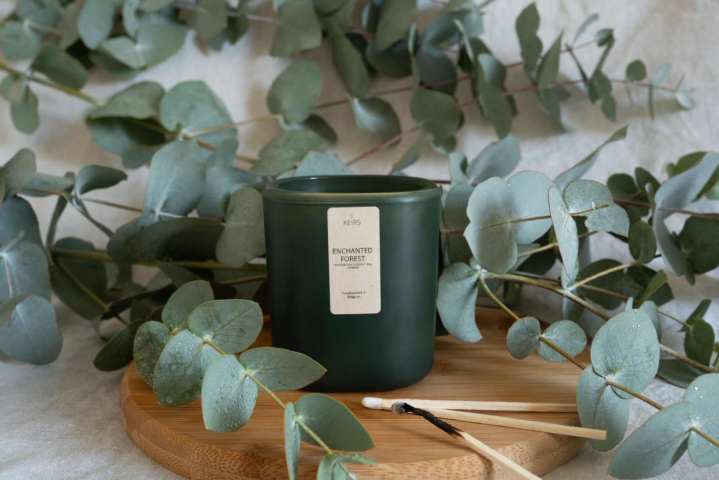 Geurkaars 'Cube Forest Green'