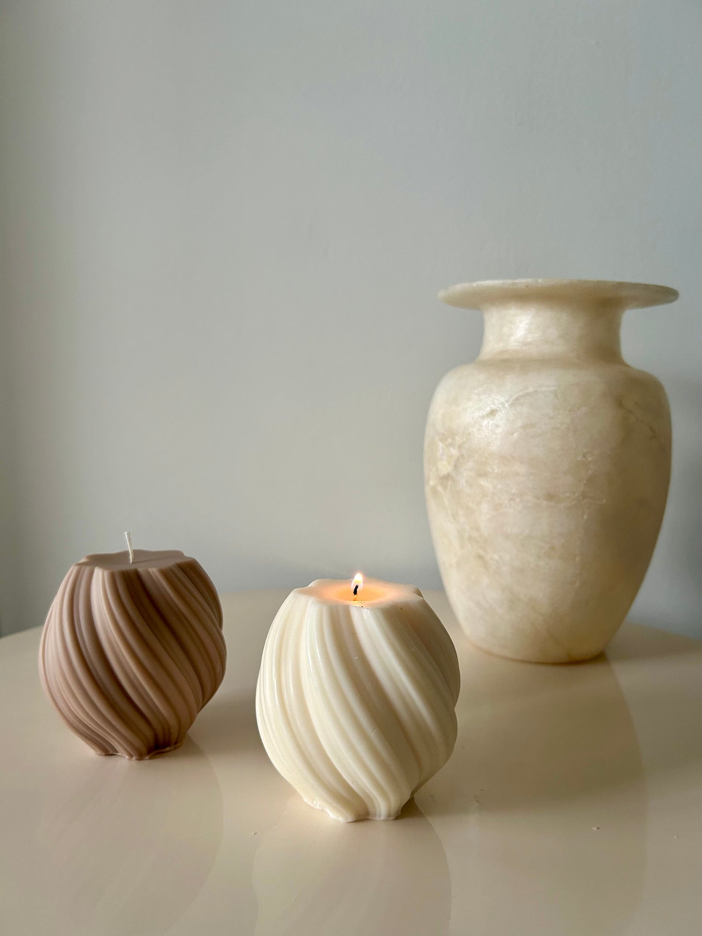 Vlam kaars - Swirl candle