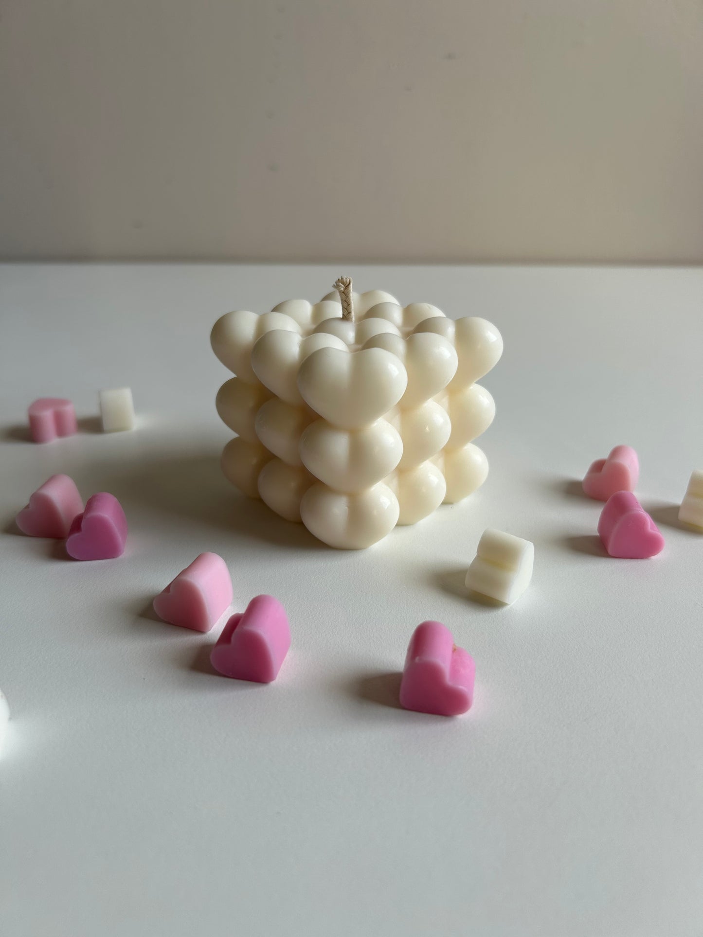 Bubbel kaars hartje - Heart bubble candle