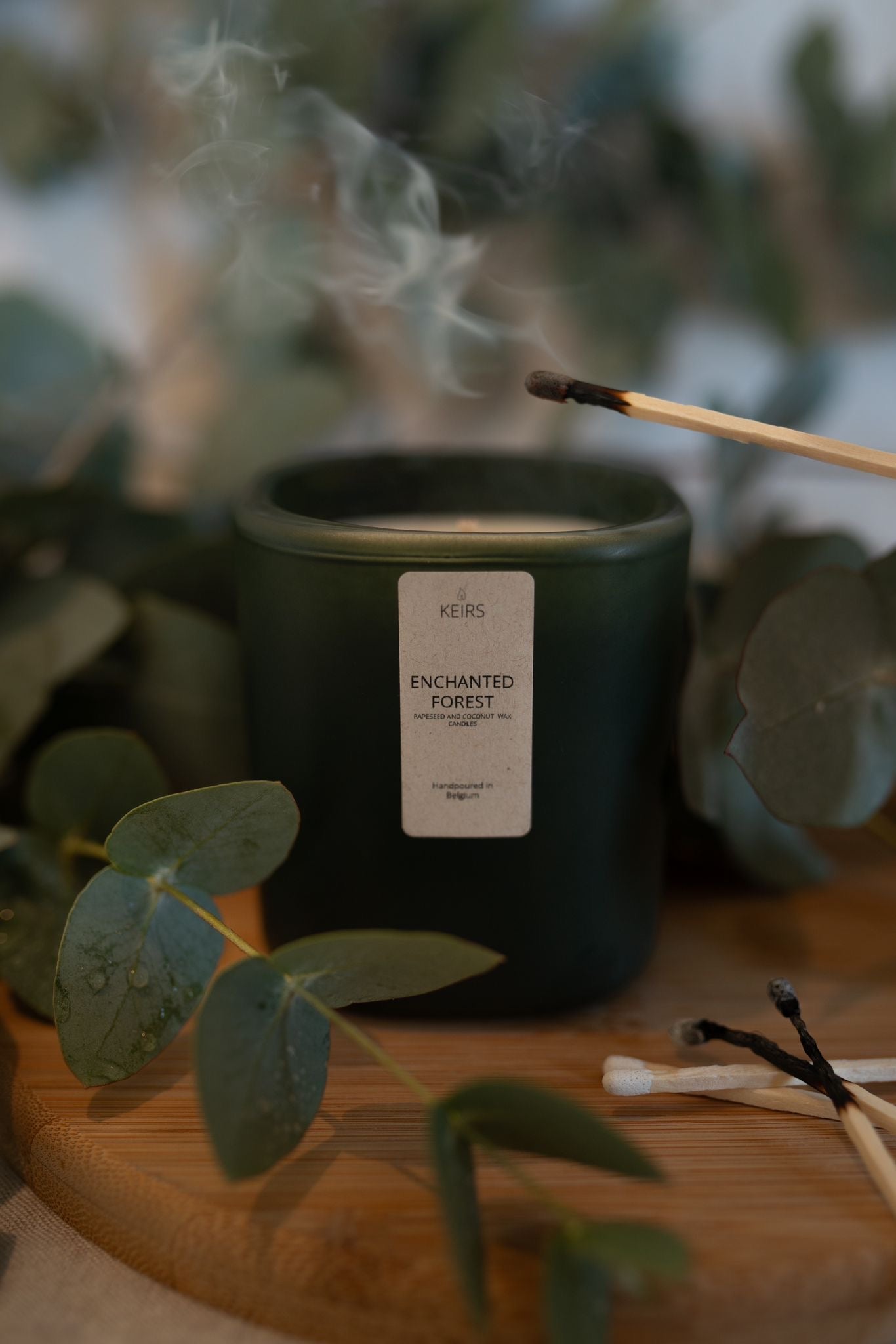 Geurkaars 'Cube Forest Green'