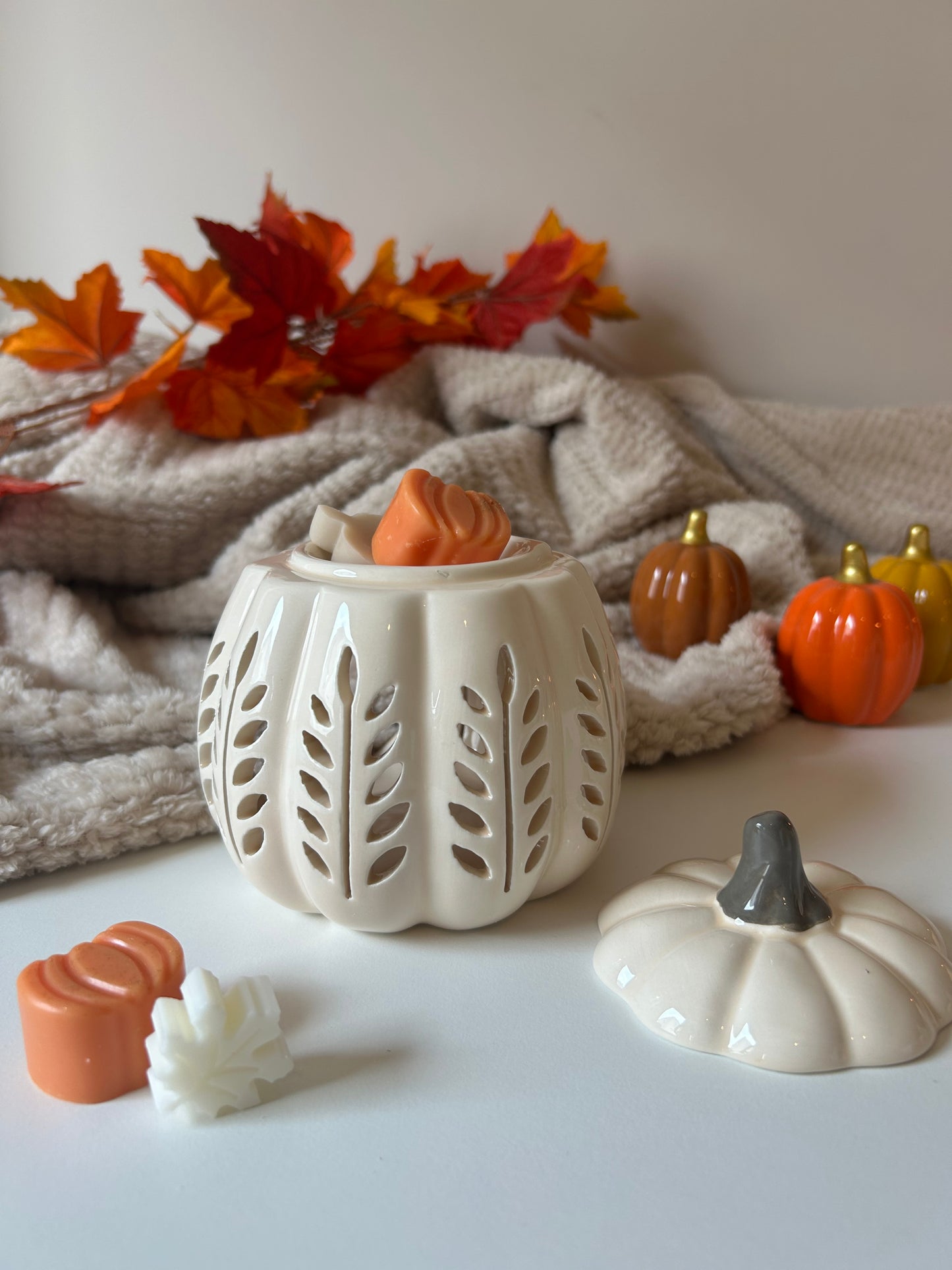 Pumpkin wax burner