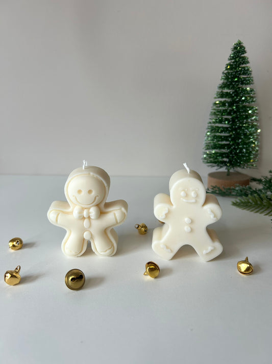 Peperkoek mannetje kaars - Gingerbread man candle