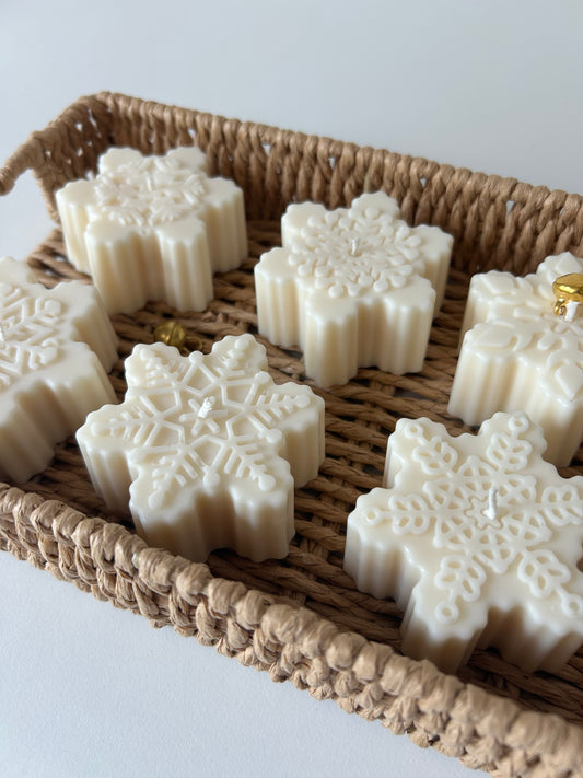 Sneeuwvlok kaars - Snowflake candle