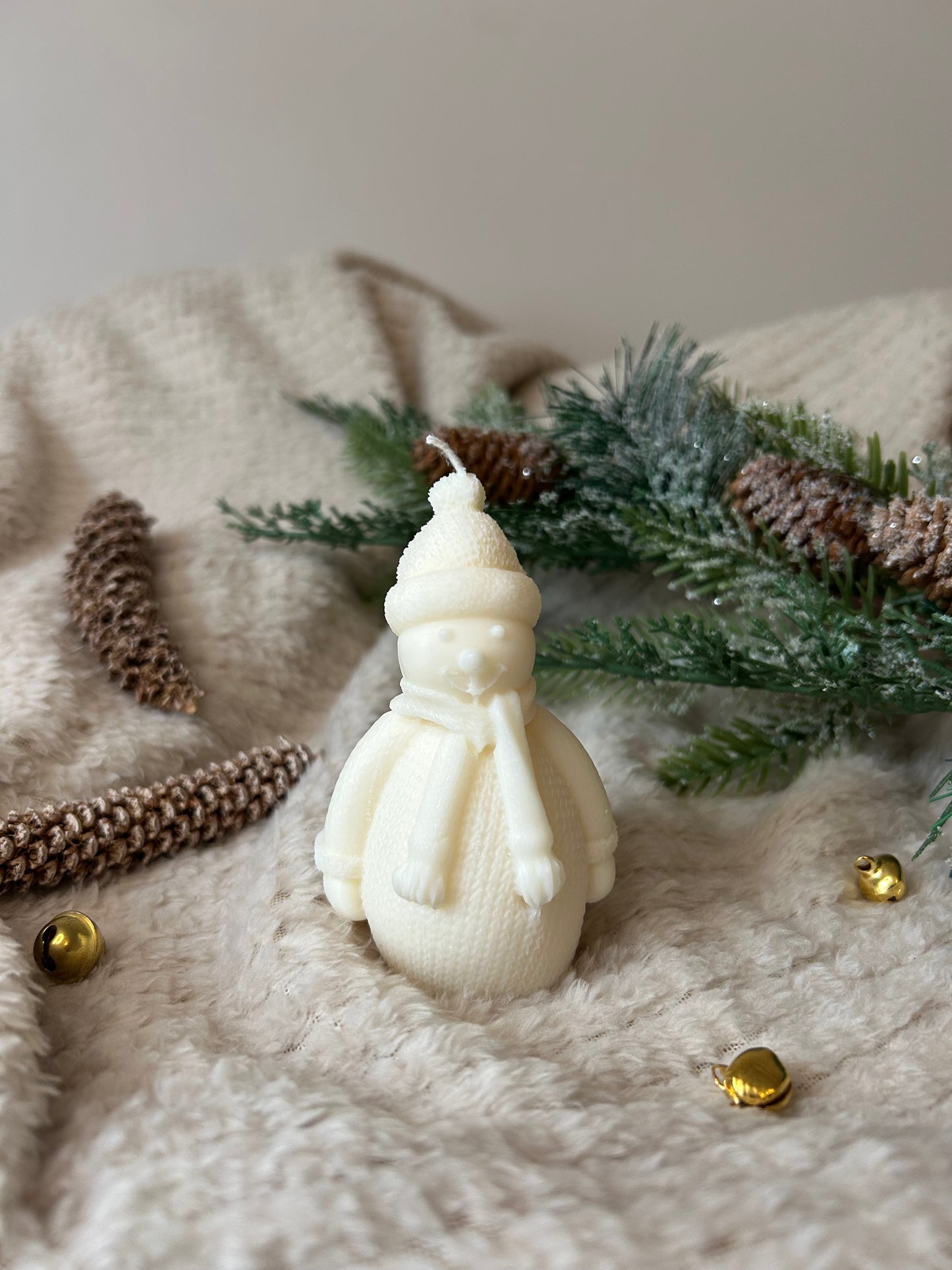 Sneeuwman kaars - Snowman candle