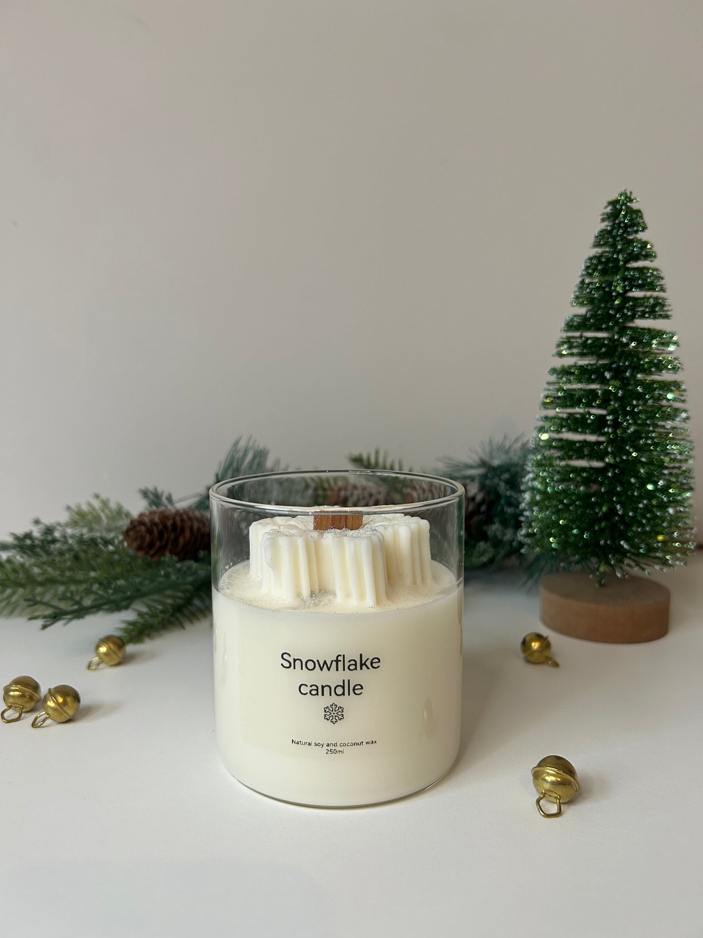 snowflake candle