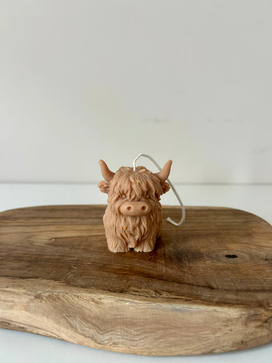 Schotse hooglander koe kaars - Highland cow candle