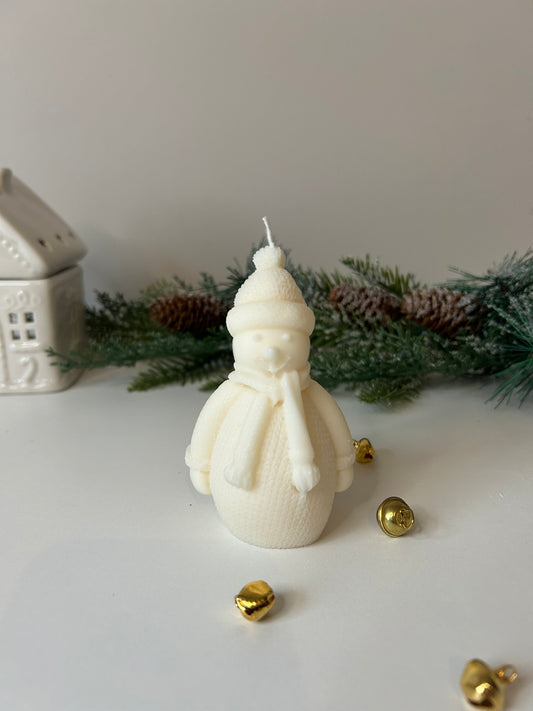 Sneeuwman kaars - Snowman candle