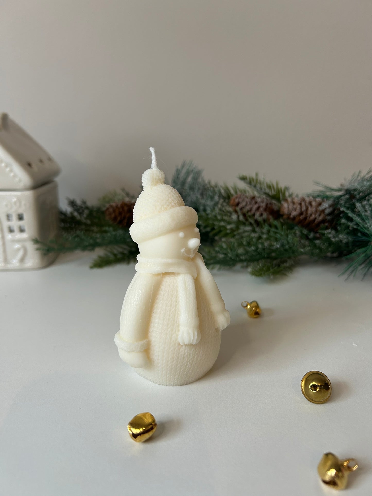 Sneeuwman kaars - Snowman candle